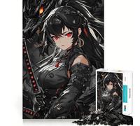 Puzzle "Ragazza anime con drago" da 1000 pezzi,gioco di concentrazione mentale,taglio di precisione,bordi lisci,gioco significativo per costruire connessioni (38x26cm)