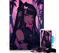 Puzzle "Ragazza anime con farfalle" da 1000 pezzi Divertente puzzle di livello professionale per stimolare la memoria e la mente Un regalo perfetto per chi ama le attività creative (38x52cm)