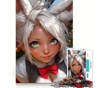 Puzzle "Ragazza anime con orecchie da coniglio" da 1000 pezzi,gioco interattivo Think Boost,incastro perfetto,nessun pezzo si stacca,sfida cerebrale per la casa (38x26cm)