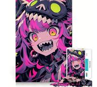 Puzzle "Ragazza anime con zanne" da 1000 pezzi,gioco di memoria,taglio di precisione,sfida interattiva per la mente,ideale per la casa (50x75cm)