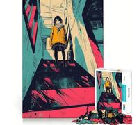 Puzzle "Ragazza anime in un vicolo" da 1000 pezzi Divertente puzzle di qualità professionale,ideale per stimolare la memoria e la mente Un regalo perfetto per chi ama le attività creative (50x75cm)