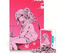 Puzzle "Ragazza anime su una palla" da 1000 pezzi,gioco di costruzione Focus,incastro perfetto,attività gratificante per le giornate di pioggia (50x75cm)