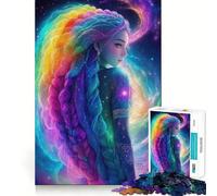 Puzzle "Ragazza Arcobaleno" da 1000 pezzi per adulti, gioco per allenare la mente, morbido e rilassante, da assemblare, un regalo delizioso (50x75cm)