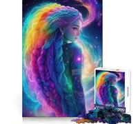 Puzzle "Ragazza Arcobaleno" da 1000 pezzi per adulti, gioco per allenare la mente, morbido e rilassante, da assemblare, un regalo delizioso (50x75cm)