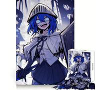 Puzzle "Ragazza cavaliere dai capelli blu" per adolescenti, 1000 pezzi, stimola la mente, facile relax, bordi uniformi, regalo premuroso (50x75cm)