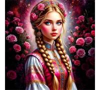 Puzzle Ragazza con le trecce, puzzle 200 pezzi per Adulti e Ragazzi 11x11inch, Intrattenimento Creativo, Sfide Divertenti, Bellissimi Regali per Gli Amanti dei Puzzles, puzzles Decorazione per Casa