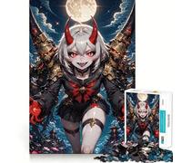 Puzzle "Ragazza Demone Anime con Guardiani Dorati" per Adolescenti,1000 Pezzi,Gioco Stimolante per la Mente,Montaggio Sicuro e Sicuro,Attività di Gruppo per i Tuoi Cari (38x26cm)