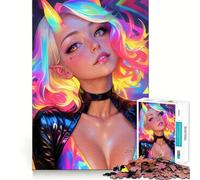 Puzzle "Ragazza Demone Arcobaleno" per adulti, 1000 pezzi, rompicapo, per il tempo libero a casa, da assemblare, regalo di compleanno (50x75cm)
