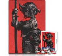 Puzzle "Ragazza Demone con Katana" da 1000 pezzi per adolescenti, gioco educativo per lo sviluppo delle abilità, regalo perfetto per momenti speciali, dimensioni 38x26cm