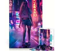 Puzzle "Ragazza di strada" per adulti, 1000 pezzi, gioco per esercitare la mente, svago leggero, design da assemblare, regalo stagionale 50x75cm