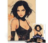 Puzzle "Ragazza Misteriosa" per adulti, 1000 pezzi, gioco per la concentrazione e il relax, bordi netti, Babbo Natale, scegli il tuo desiderio (50x75cm)
