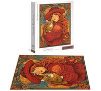 Puzzle Ragazza Puzzle 1000 Pezzi Jigsaw Adulti DIY Classici Gioco, Puzzles a Forma di Gatto, Giochi Rilassamento e Intelligence per Ragazzi da 14 Anni 75 x 50 cm/1000 pcs con Regalo in Legno B-8192