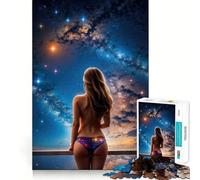Puzzle "Ragazza spaziale sexy" per adolescenti, 1000 pezzi, gioco di logica fine, passatempo rilassante, bordo netto, pezzo da collezione 50x75cm