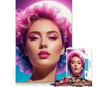 Puzzle "Ragazza Vaporwave Old School" da 1000 pezzi, gioco rilassante per lo sviluppo della mente, taglio di precisione, pezzo da collezione (50x75cm)