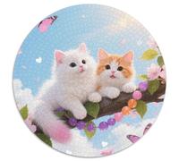 Puzzle Ragdoll Kitten 1000 Pezzi Per Adulti, Puzzle Con Cherry Blossom Branch, Gioco Divertente E Istruttivo, Regalo Compleanno 1000pcs (67.5x67.5cm)