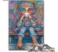 Puzzle Rainbow Girl per adulti e adolescenti, giochi divertenti Ogni pezzo è unico Gioco stimolante e divertente per tutta la famiglia (26x38cm)