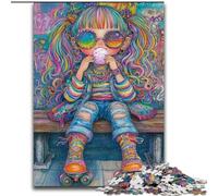 Puzzle Rainbow Girl per adulti, giocattolo educativo intellettuale decomprimente, gioco educativo per compleanni, Natale (50x75cm)