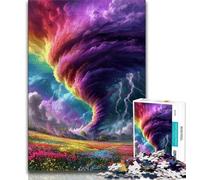 Puzzle Rainbow Tornado da 1000 pezzi ideale come regalo per tutta la famiglia adatto per adulti (50x75cm)