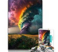 Puzzle Rainbow Tornado da 1000 pezzi per adulti, gioco stimolante e gioco per famiglie, ideale come regalo per tutta la famiglia (38x26cm)