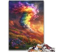 Puzzle Rainbow Tornado per adulti e adolescenti, gioco stimolante e gioco per famiglie, ideale come regalo per tutta la famiglia (70X100cm)