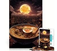 Puzzle Ramen Giappone Neon da 1000 pezzi per adolescenti, gioco di logica fine, facile da completare, bordi precisi, regalo per le festività (50x75cm)