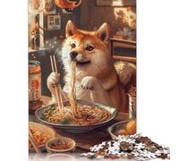 Puzzle Ramen Shiba Inu, giocattoli di decompressione, puzzle rettangolare di carta per bambini e adulti dai 12 anni in su, regali di Natale 1000 pezzi (75x50 cm)