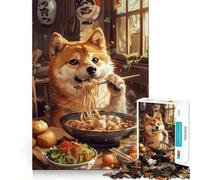 Puzzle Ramen Shiba Inu per adulti, 1000 pezzi, stimola la memoria, divertente da assemblare, oggetto da collezione (38x26cm)