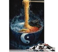 Puzzle Ramen Yin e Yang da 1000 pezzi per adulti, puzzle antistress, regalo per adulti, per donne e uomini, 1000 pezzi (75x50 cm)