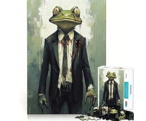 Puzzle "Rana Zombie in Abito" da 1000 pezzi,gioco di logica,incastro perfetto,pezzi precisi,divertimento in famiglia,attività serale (38x26cm)