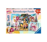 Ravensburger paese degli elfi e degli unicorni - 3 x 49 pezzi Mia and Me puzzle per bambini a partire dai 5 anni, Colore bianco, 05701
