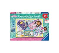 Ravensburger - Puzzle 2x12 La casa del gatto di Gabi - 40-99 Pezzi