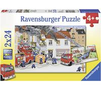 Puzzle Con Caserma Dei Pompieri Ravensburger 2x24 Pezzi