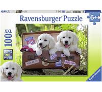 PUZZLE RAVENSBURGER 100 pezzi XXL, Cuccioli in viaggio