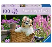 Puzzle Ravensburger 12001731 - simpatico cagnolino - Puzzle per cani da 100 pezzi per anziani e anziani, con pezzi di puzzle più grandi e pratici, modello di immagine grande