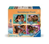 Puzzle Ravensburger 120041252 4in1 Disney Vaiana 12-16-20-24 pezzi Cartone Animato