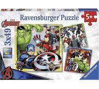 Ravensburger - Puzzle 3x49 I potenti vendicatori - 40-99 Pezzi