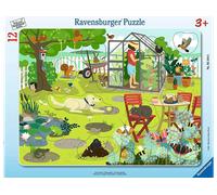 Ravensburger Puzzle Gattino Giardino 8-17 pezzi con cornice per bambini dai 3 anni 05244