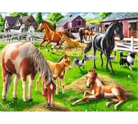 Puzzle Ravensburger Cavalli Felici 60 pezzi