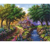 Ravensburger RVB17109 Puzzle da 1500 Pezzi - Cottage lungo il fiume
