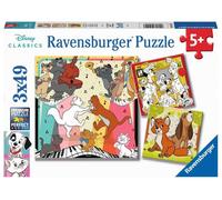 Puzzle Ravensburger Disney Classics: animaletti di buon umore 3×49 pezzi