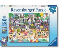 Ravensburger - Puzzle 150 Pezzi XXL, Divertimento in riva al mare - Puzzle Bambini 7 Anni, Giochi Educativi e Divertenti, Idee Regalo