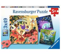 3 Puzzle da 49 Pezzi Creature Fantastiche