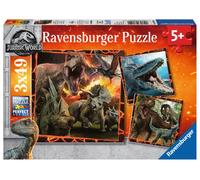Puzzle Ravensburger JURASSIC WORLD: Il regno distrutto 3×49 pezzi