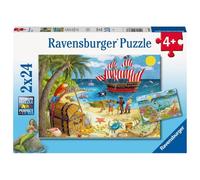 Puzzle Ravensburger Kids Pirati e Sirene 2x24 pezzi + poster