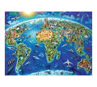 Puzzle ravensburger Mappa del mondo xxl 300 pezzi 1 St