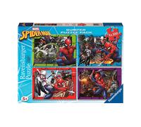 PUZZLE RAVENSBURGER Marvel Spider-Man 4x100 - 100 Pezzi in Cartone per Bambini 5+ - Tema: Supereroi