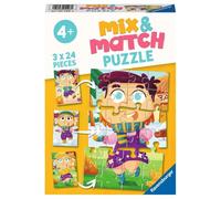Puzzle Ravensburger Mix & Match: abiti colorati 3×24 pezzi