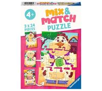 Puzzle Ravensburger Mix & Match: i miei amici della fattoria 3×24 pezzi