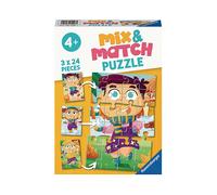 PUZZLE RAVENSBURGER Mix&Match: Vestito Colorato - 3x24 Pezzi in Cartone per Bambini 4+