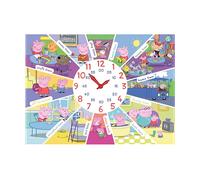 Ravensburger Peppa Pig Tell The Time 60 Piece Clock Jigsaw Puzzle for Kids Age 4 Years Up - Moveable Hands